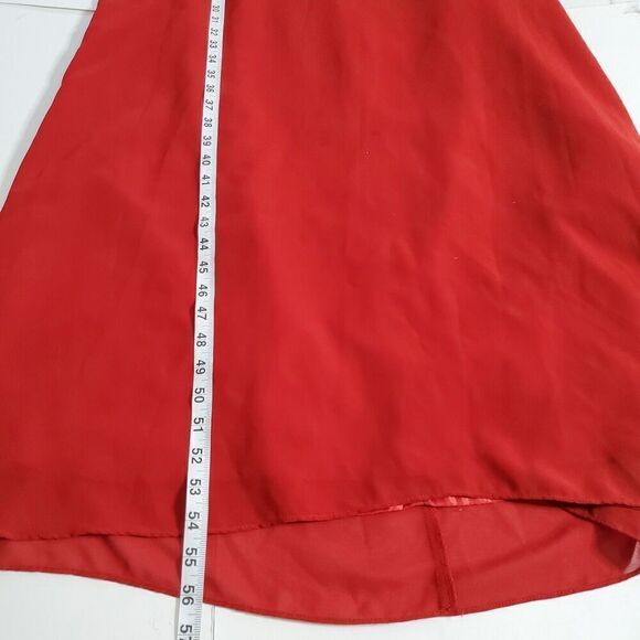 Tally Taylor Red Sheath Dress Size 12 Church Formal Beaded Sleeveless Womens - Picture 12 of 14